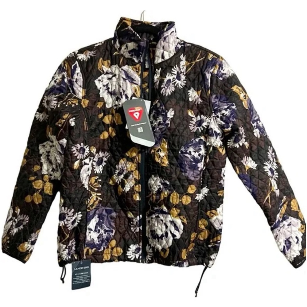 Lands’ End Floral Quilted Primaloft Women’s Coat